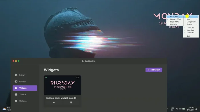 Custom widgets - DesktopHut for Windows: Live Wallpaper Setup Guide