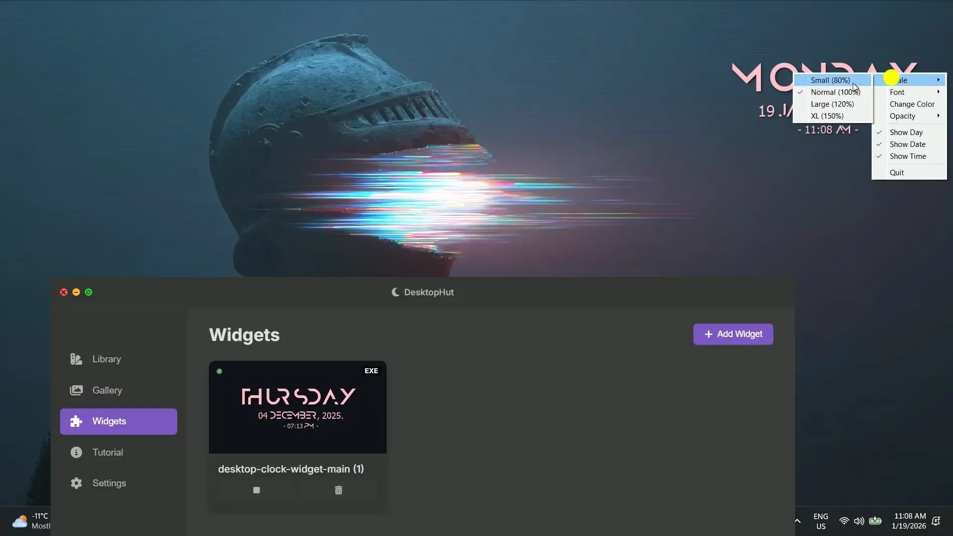 Custom widgets - DesktopHut for Windows: Live Wallpaper Setup Guide
