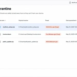 Fix 1 qurantine avast screenshot