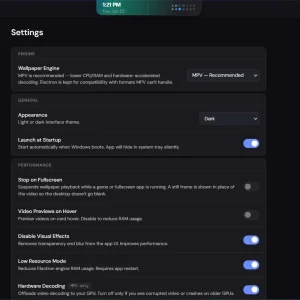 Integrate with wallpaper engine
