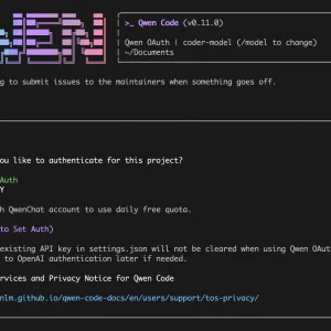 Qwen code terminal 0auth