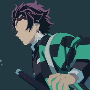 Tanjiro minimalistic rainmeter
