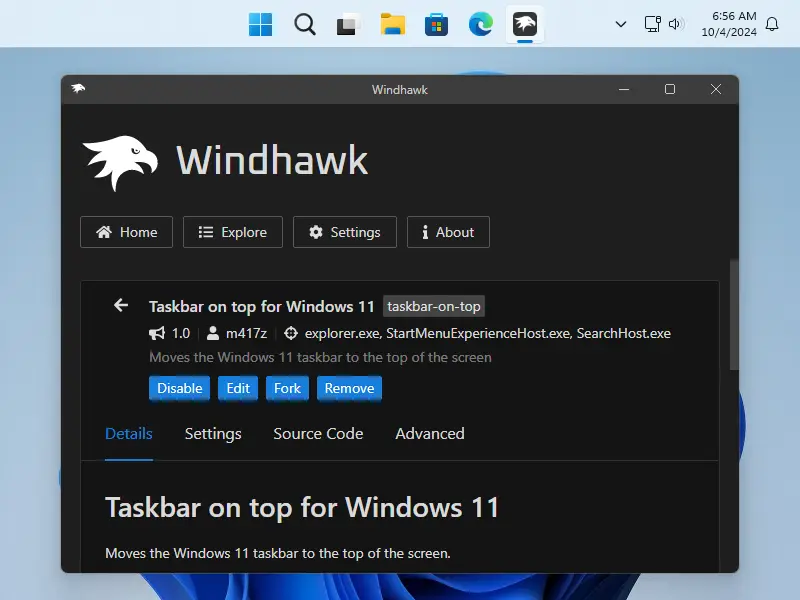 Taskbar on top - Windhawk for Windows - Setup, Mods & Safety Guide
