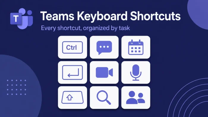 Teams keyboard shortucts desktop and web cover Teams keyboard shortucts desktop and web cover - Microsoft Teams Keyboard Shortcuts: The Complete Cheat Sheet (2026)