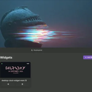 Time widget settings