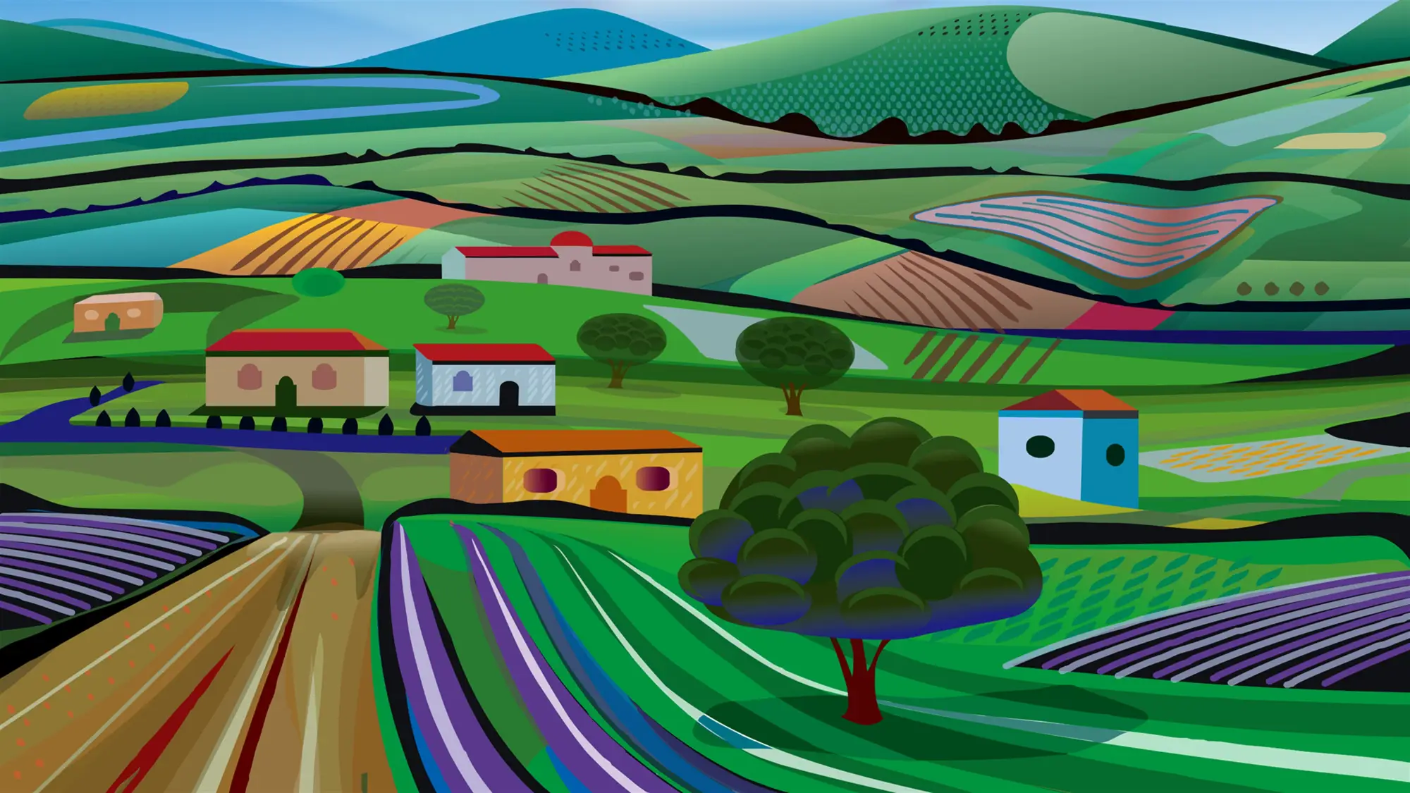 Aerial Views wallpaper preview on a Windows desktop