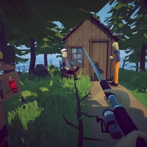 how to fish first person cabin npc fishing rod