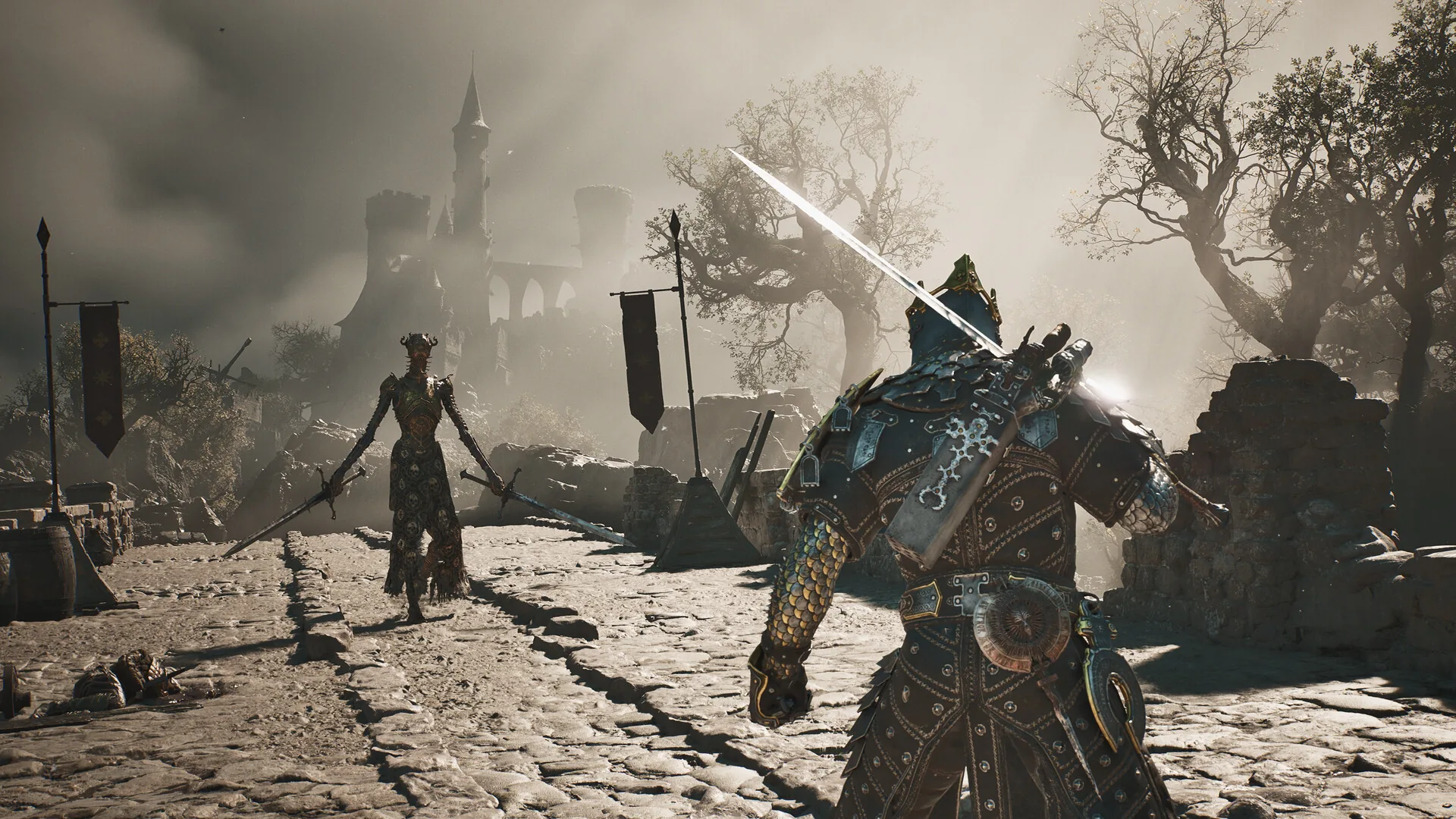 Mortal shell 2 glowing longsword standoff castle road fog - Mortal Shell II for PC: Guide, Tips & System Requirements