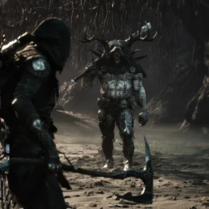 Mortal shell 2 hooded warrior versus antlered brute dead forest