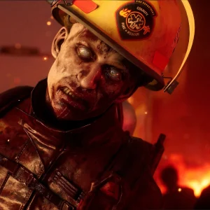 No more room in hell 2 zombie firefighter burning street