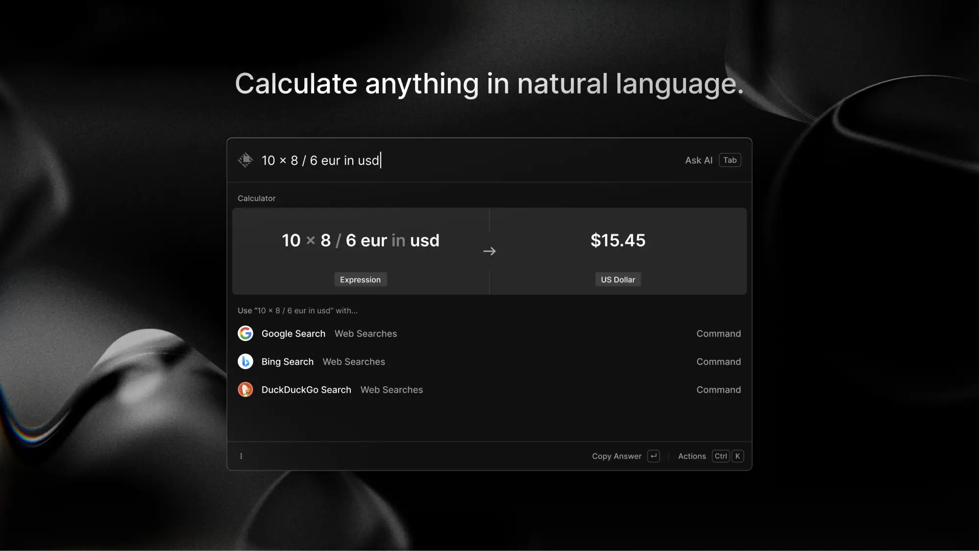 Calculate with natural language - Raycast for Windows: Features, Pricing and Whether You Need It