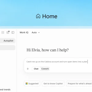 Copilot Home with Chat and Cowork