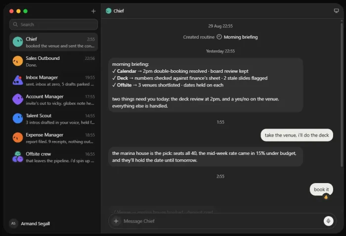 Grok bot chief of staff morning briefing chat Grok bot chief of staff morning briefing chat