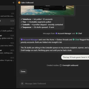 Grok bot sales outbound task summary completed