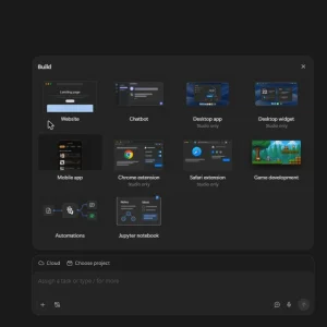 Manus Build menu