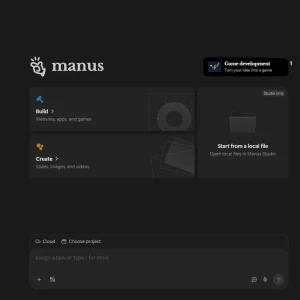 Manus home screen