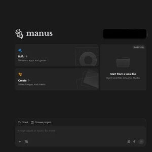 Manus model picker