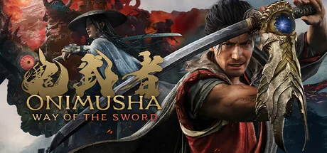Onimusha Way of the Sword PC cover art showing Miyamoto Musashi with the Oni Gauntlet