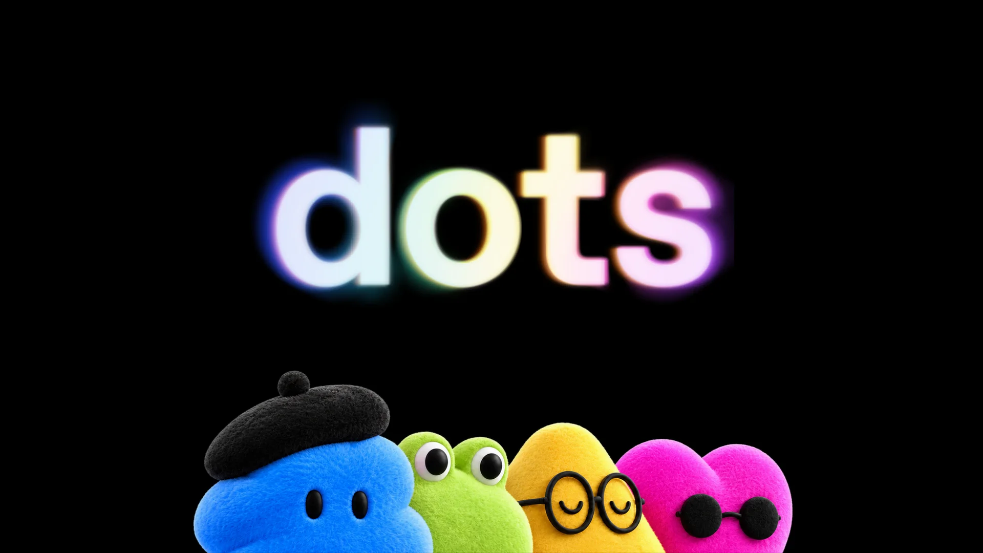 The word dots above four fuzzy cartoon characters in blue, green, yellow and pink, the mascots OpenAI uses for its always-on agents