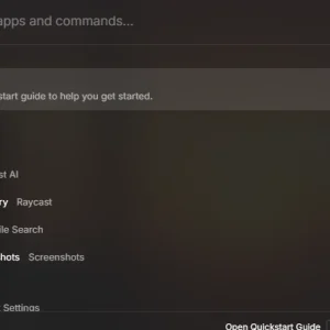 Raycast windows app launcher search bar