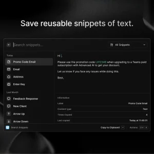 Reusable snippets