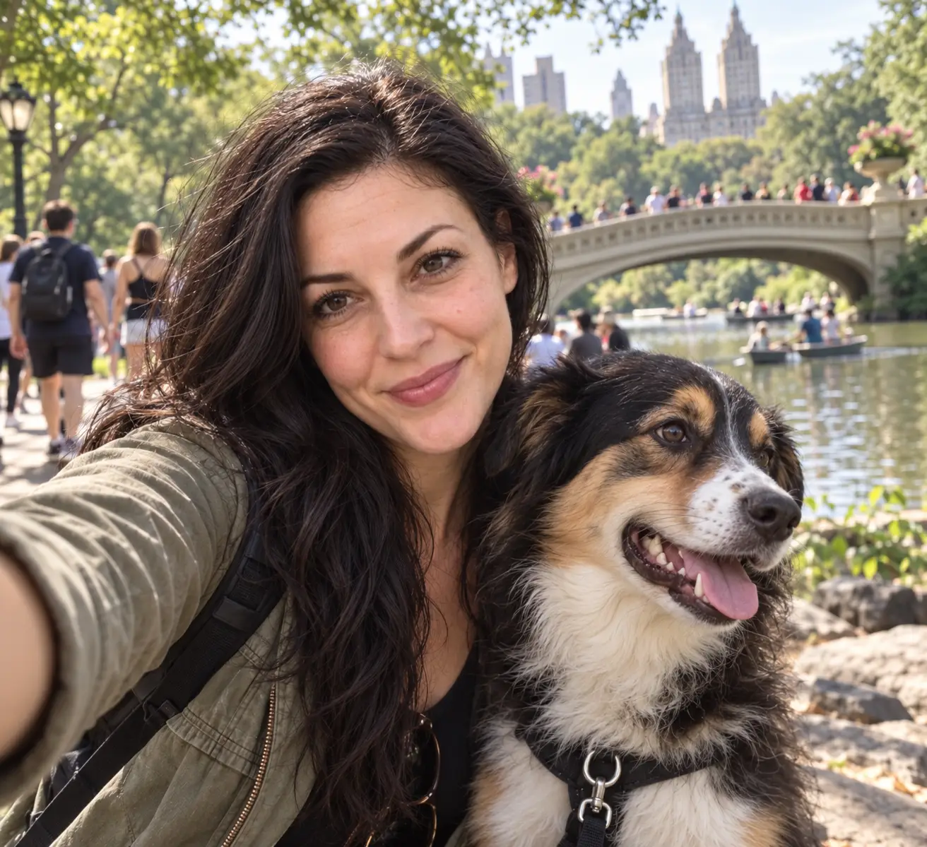 Natalie with her dog