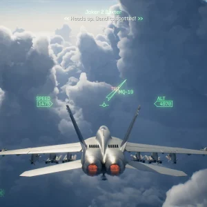 Ace Combat 8 dogfight in the clouds