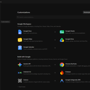 Antigravity Customizations marketplace