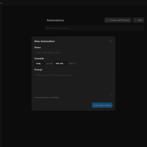 Antigravity new automation form