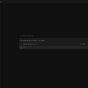 Antigravity new conversation screen