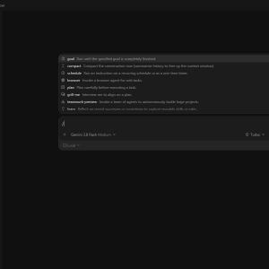 Antigravity slash commands