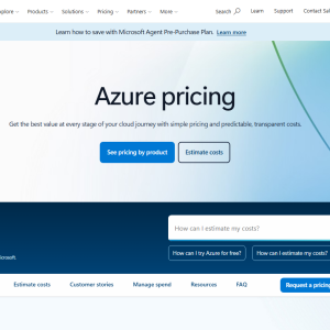 Azure pricing page