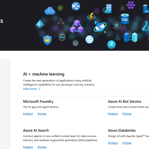 Azure products directory