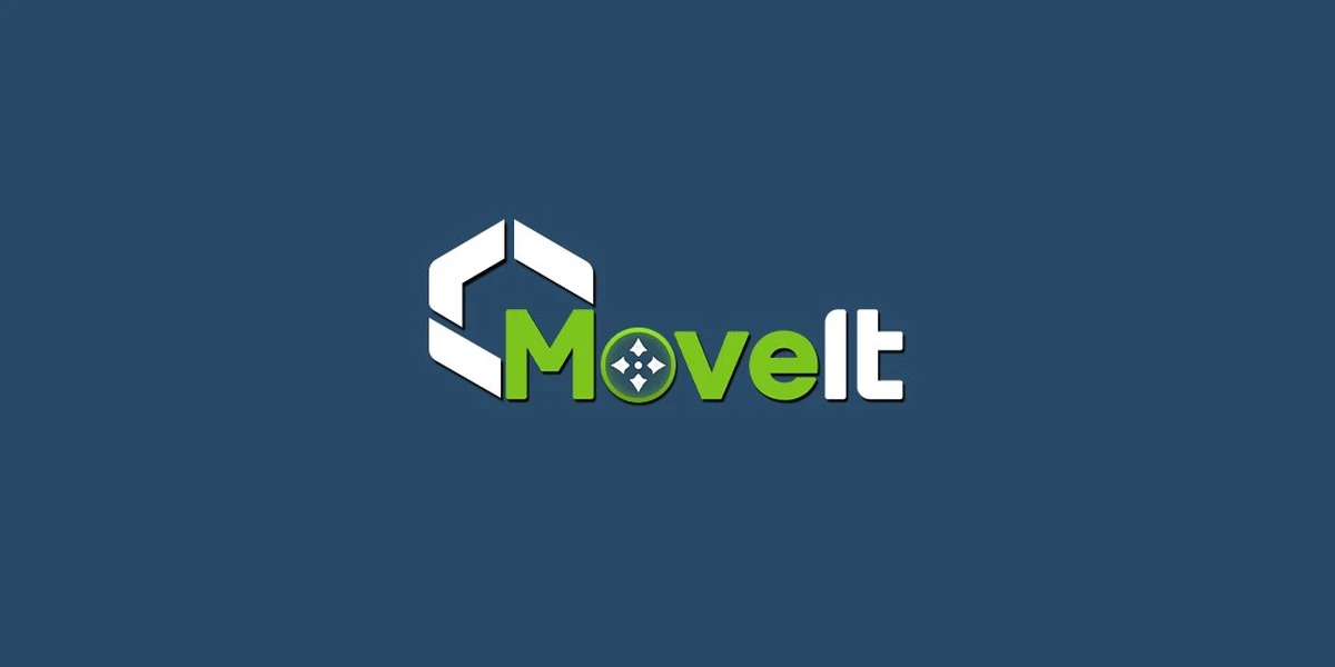 The Move It mod logo, a hexagon outline next to the words Move It on a dark blue background