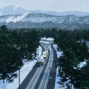 Cities Skylines II winter train