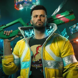 Cyberpunk 2077: V in a yellow jacket