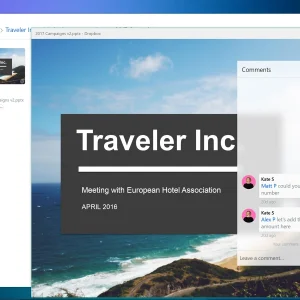 Dropbox Lite file preview with comments