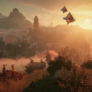 Enshrouded sunset vista