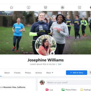 Facebook profile in the Windows app