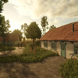 Farming Simulator 25 Farmhouse at sunset
