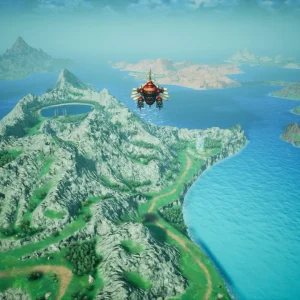 Final Fantasy Resonance world map with airship