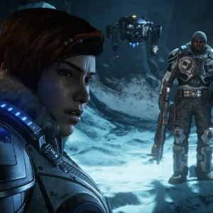 Gears 5 Kait and Del in the snow