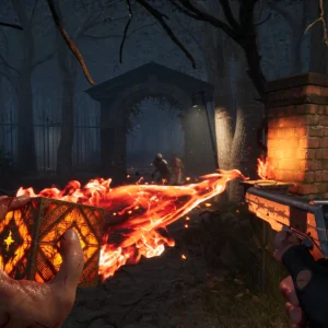 Puzzle box fire attack in a graveyard