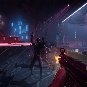 Shootout in a neon club