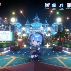 hololive Dreams Dream Park at night