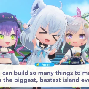 hololive Dreams story scene on the island