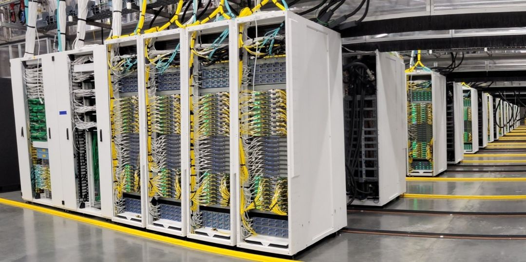 A dense cluster of NVIDIA AI servers inside a Microsoft datacenter