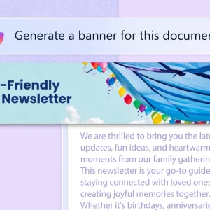 Designer banner in Word