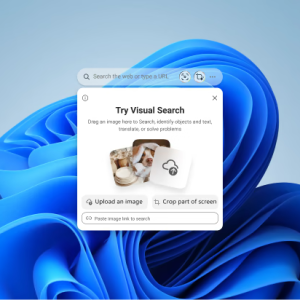 Microsoft Edge Search Bar visual search