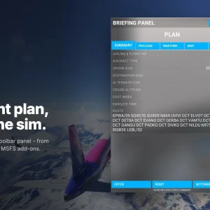 Briefing Panel mod for Microsoft Flight Simulator